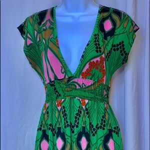 Forever 21 Green and Pink Blouse